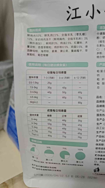 江小傲 鲜肉全价猫粮羊奶鲜乳鸽